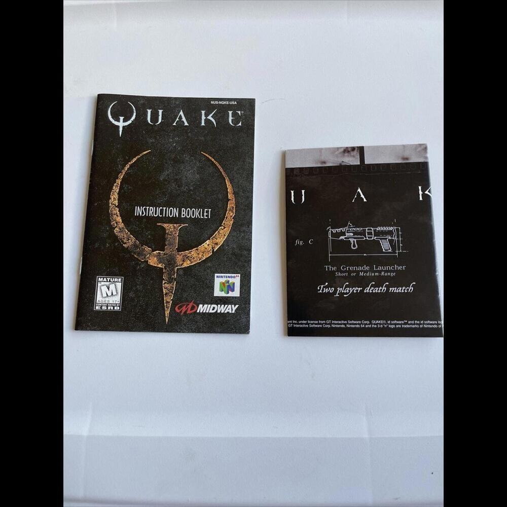 Quake Nintendo 64 Game Cartridge USED Complete In Box With Manual And Poster - Picture 4 of 8